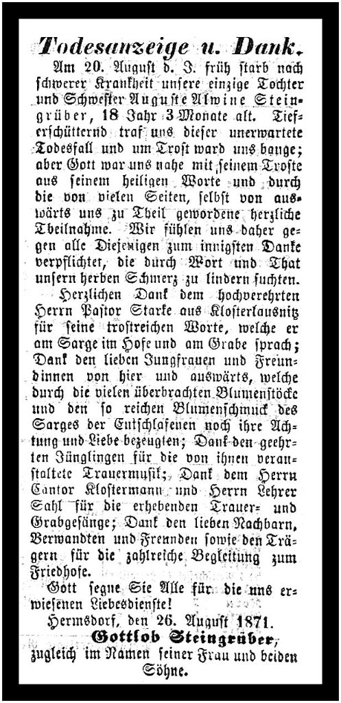 1871-08-20 Hdf Trauer Steinrueber